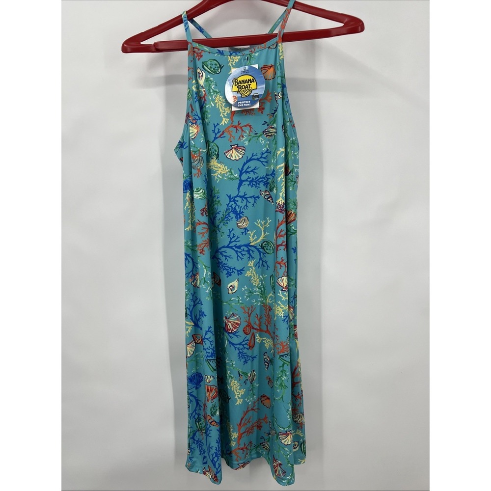 Banana Boat UPF 50+ Swim Micro Short Dress Sz Med Beach Vacation Cruise Wear